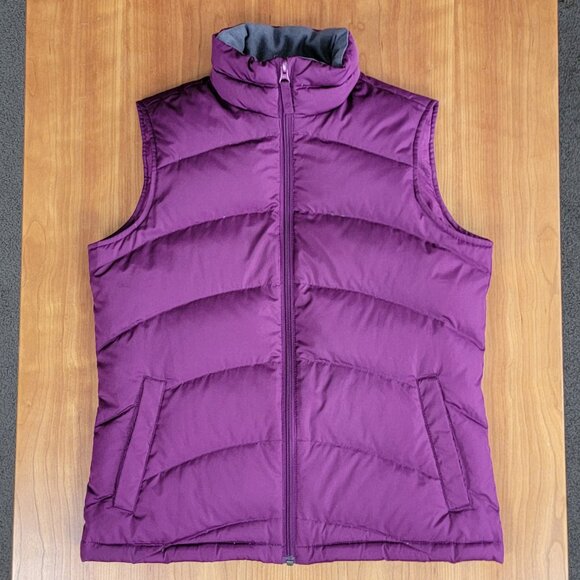 Lands' End Women's Burgundy Down Full Zip Puffer Vest - XS - Picture 4 of 10